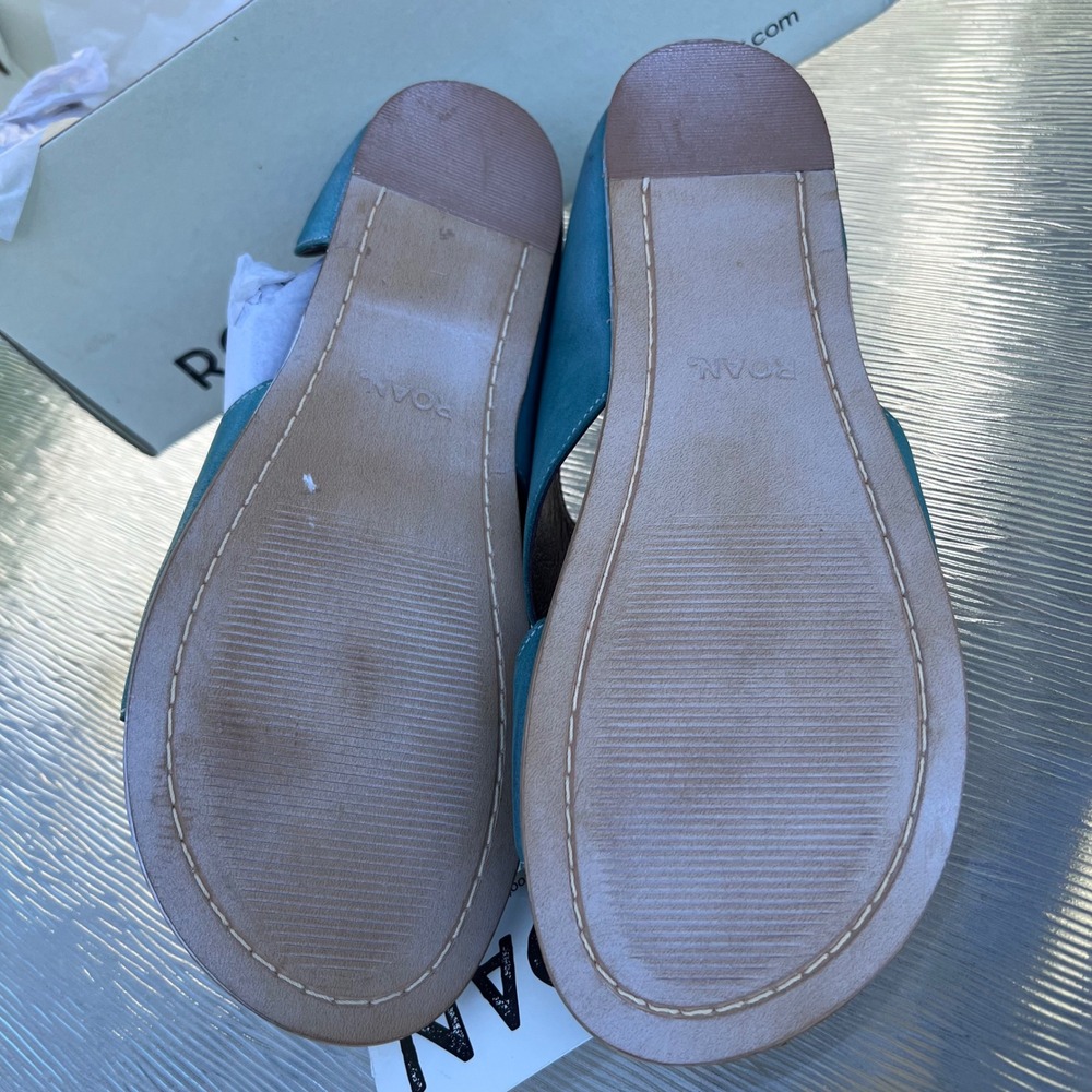 Bed Stu Roan Irie Leather Flat Sandals W6 Moss color - Picture 6 of 7